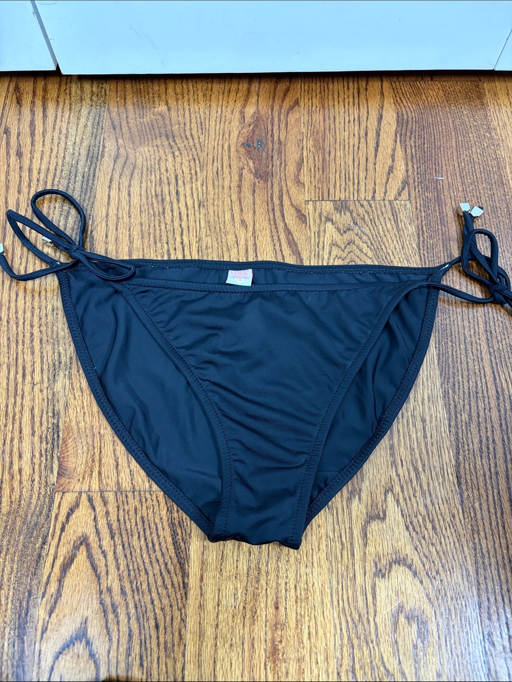 VENUS Black Tie-Side Bikini Bottom Size 14